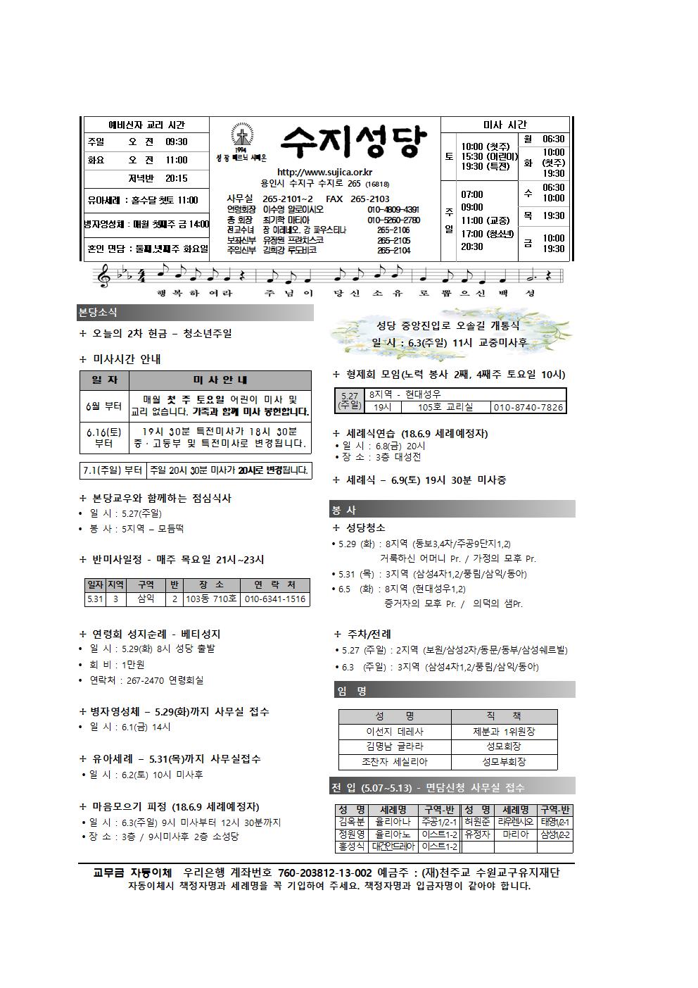 삼위일체대축일(18.5.27)
