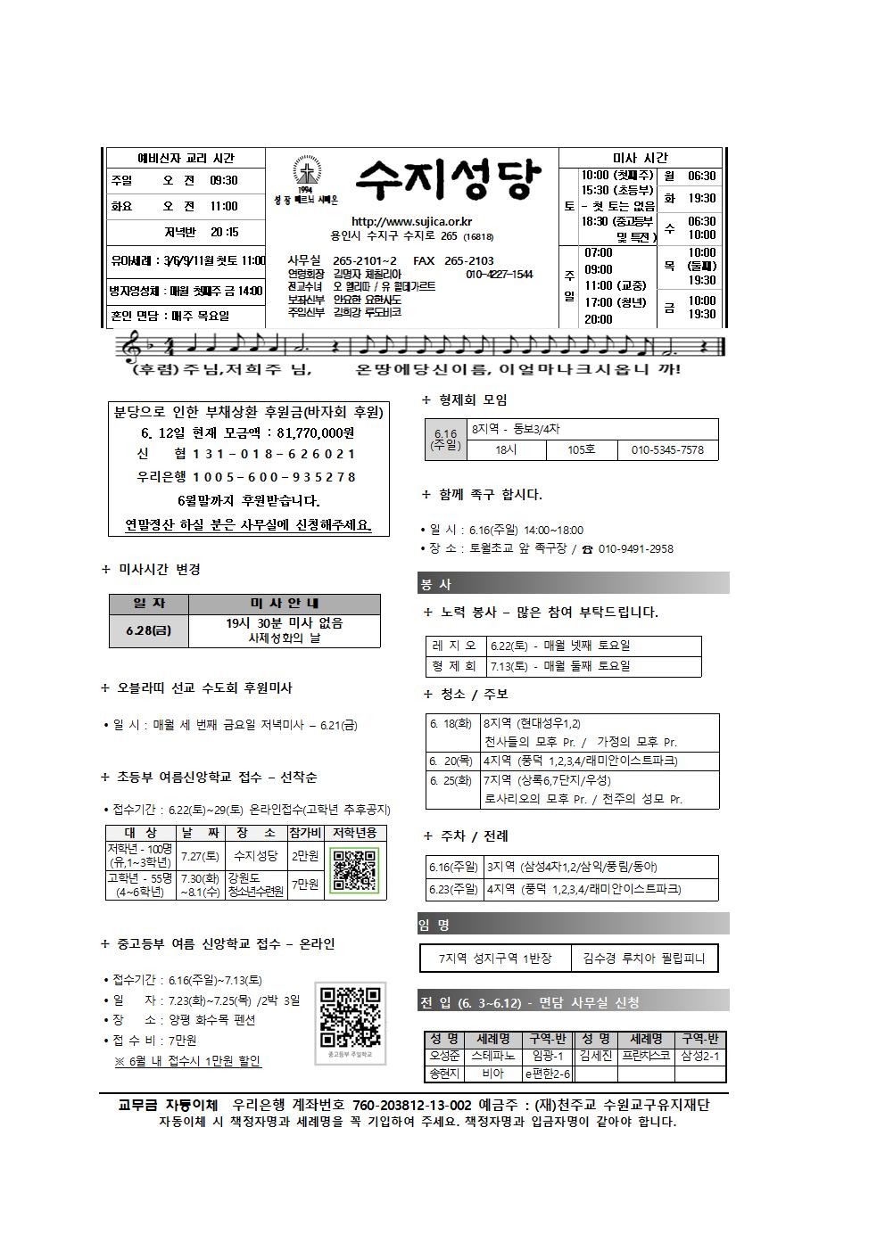 190616 – 지극히 거룩하신 삼위일체 대축일
