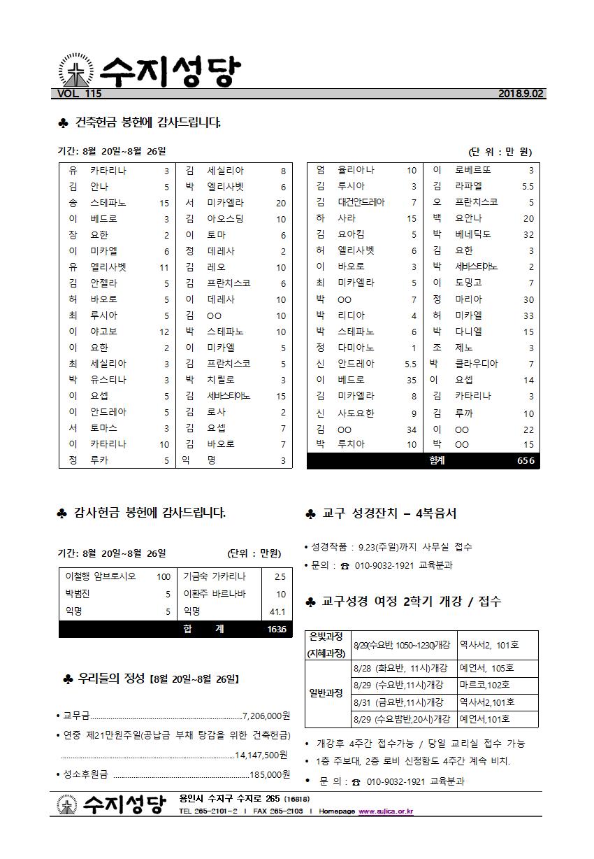 연중제22주일 주보와 간지(2018.09.02)