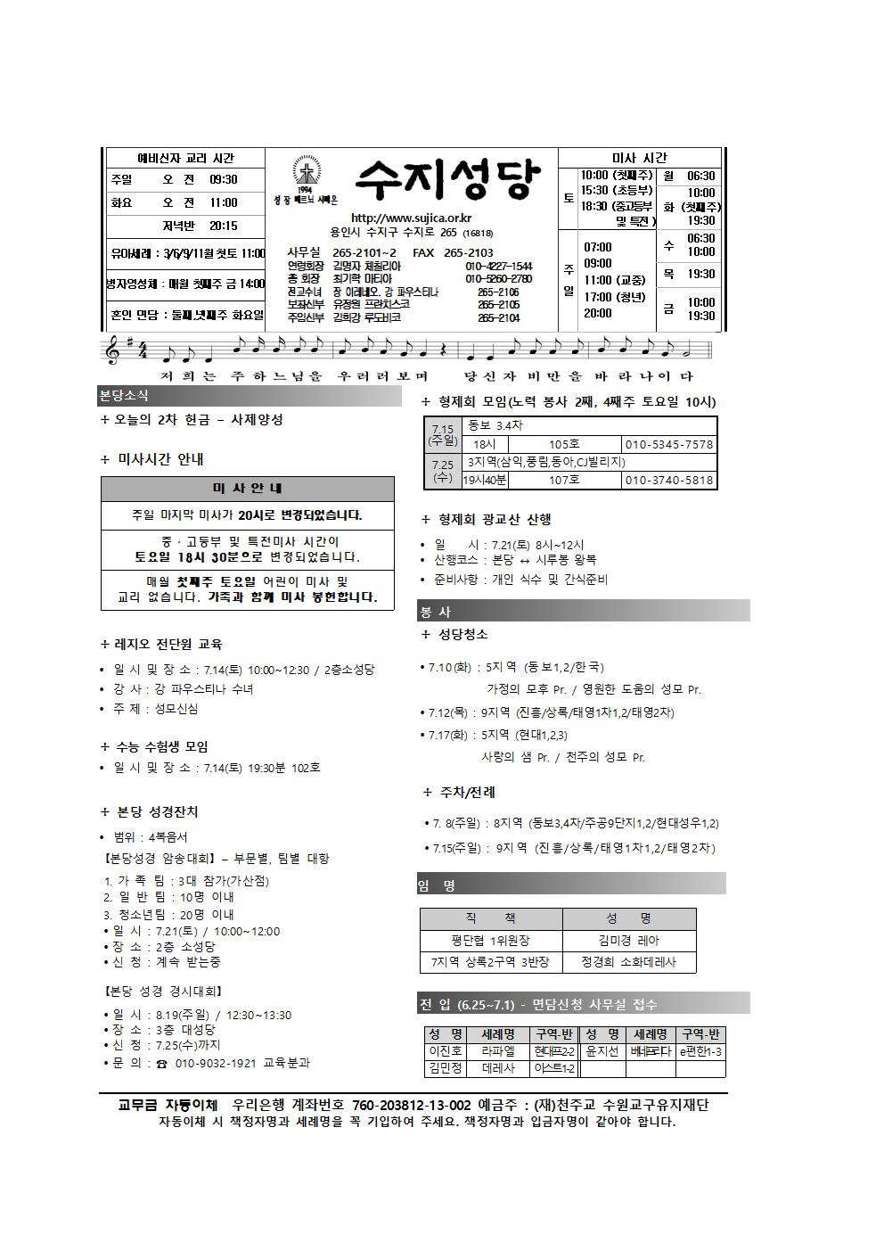 연중 제14주일(2018.07.08)