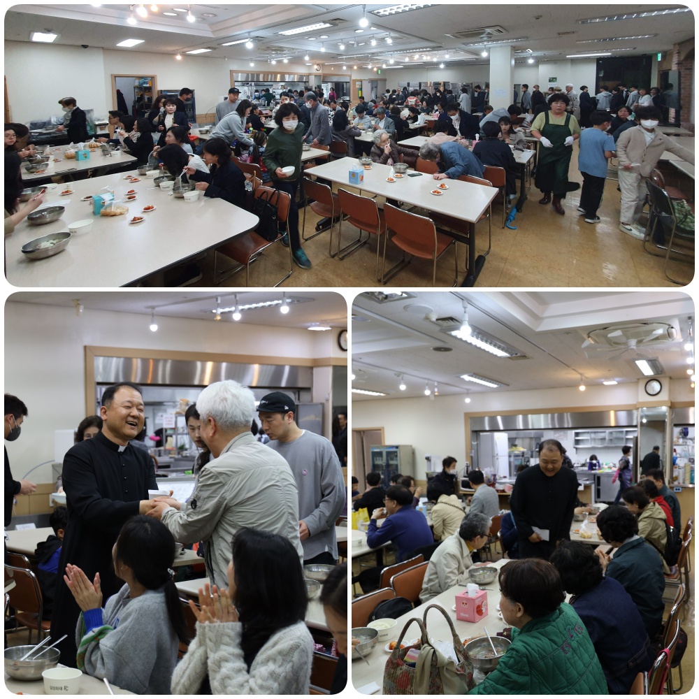 230507-방그라시오 신부님 영명축일축하식 전신자 식사