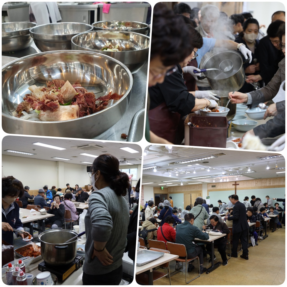 230507-방그라시오 신부님 영명축일축하식 전신자 식사