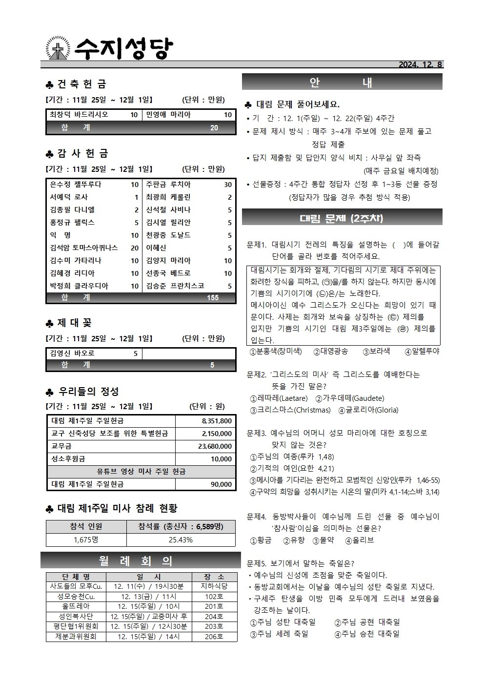 2024.12.8. – 대림 제2주일