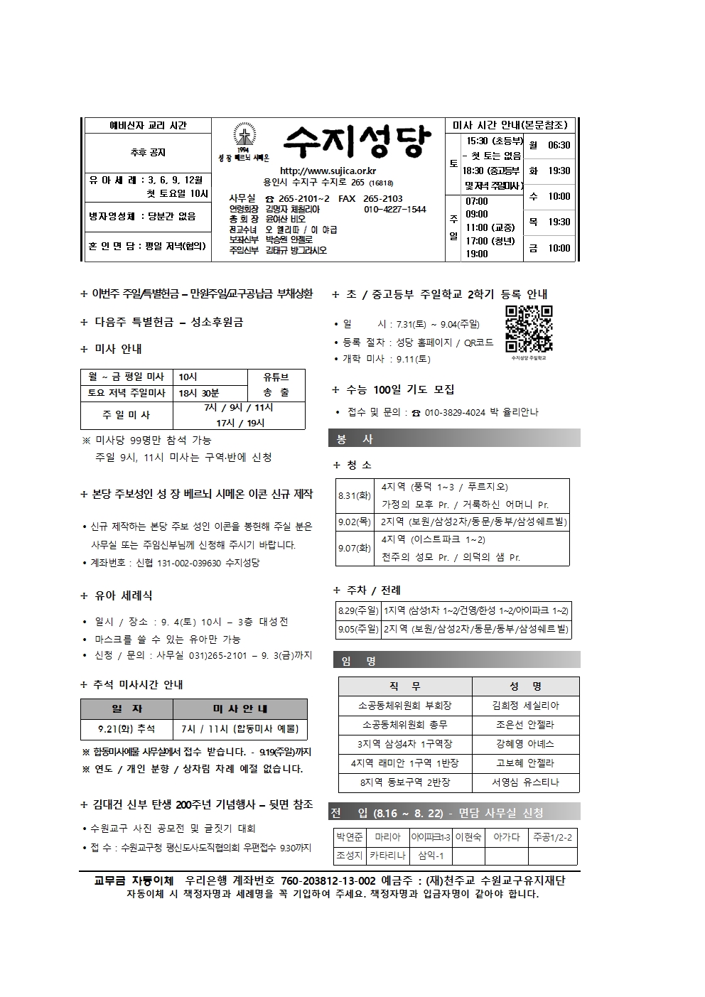 2021.08.29 – 연중 제22주일