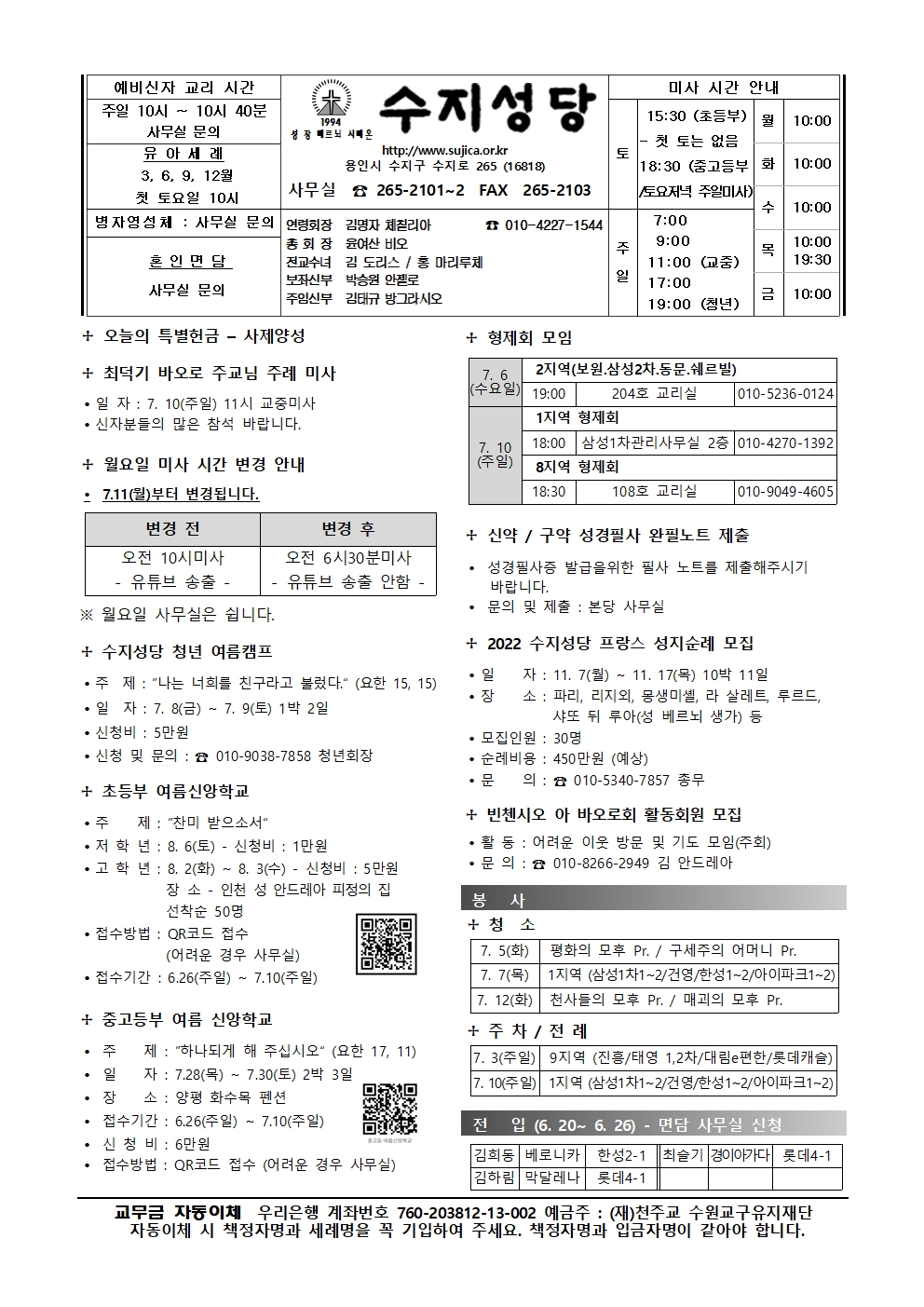 2022. 7. 3 – 연중 제14주일