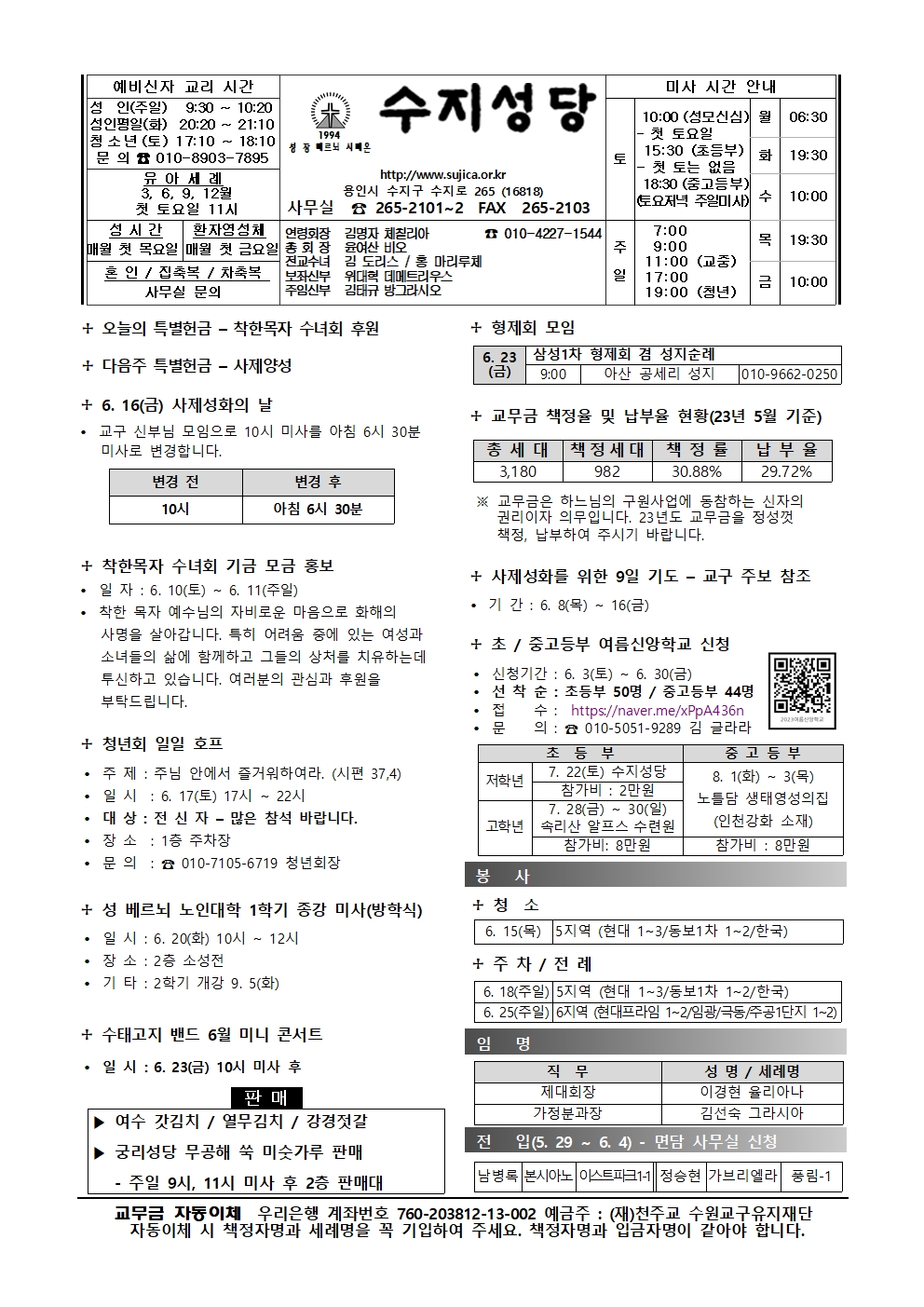2023. 6.11 – 지극히 거룩하신 그리스도의 성체 성혈 대축일