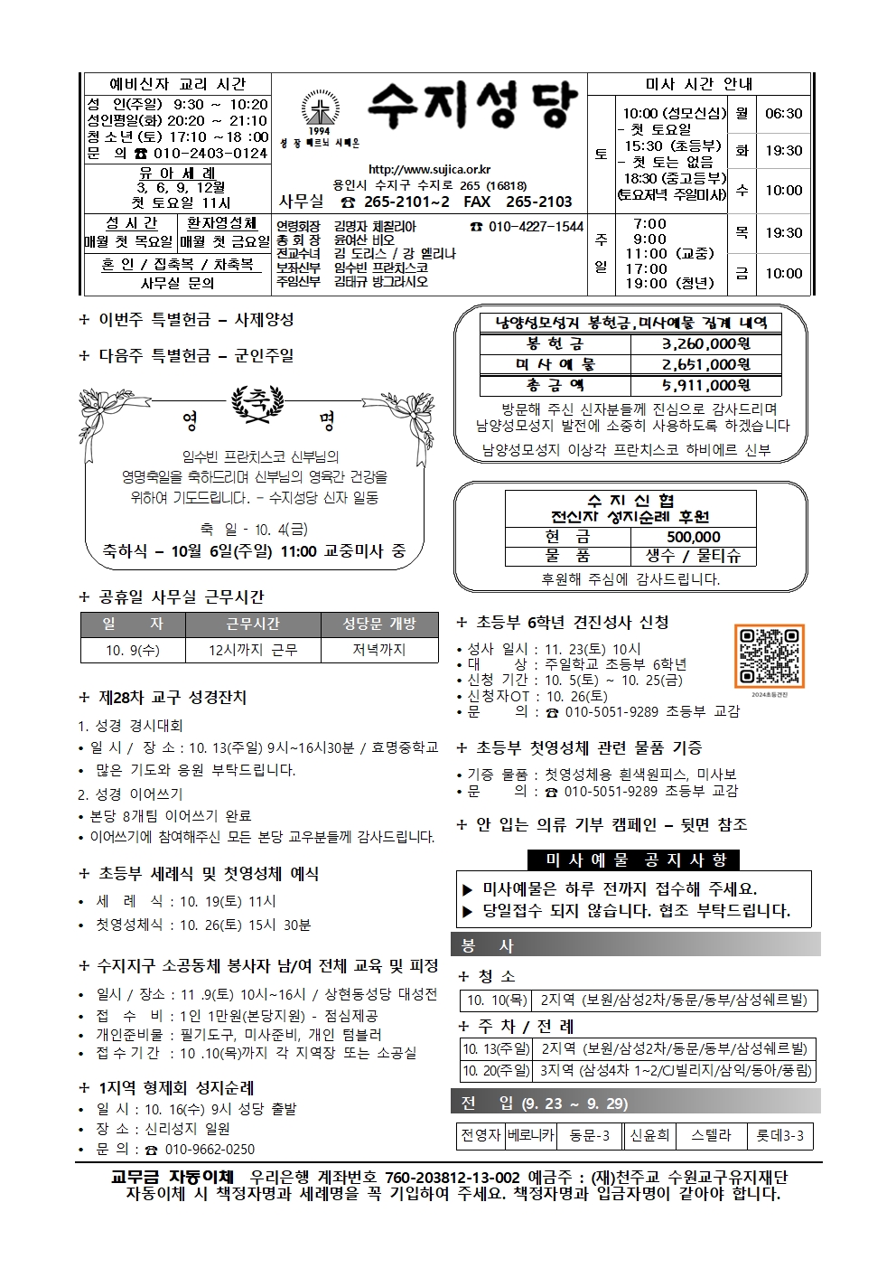2024. 10. 6 – 연중 제27주일