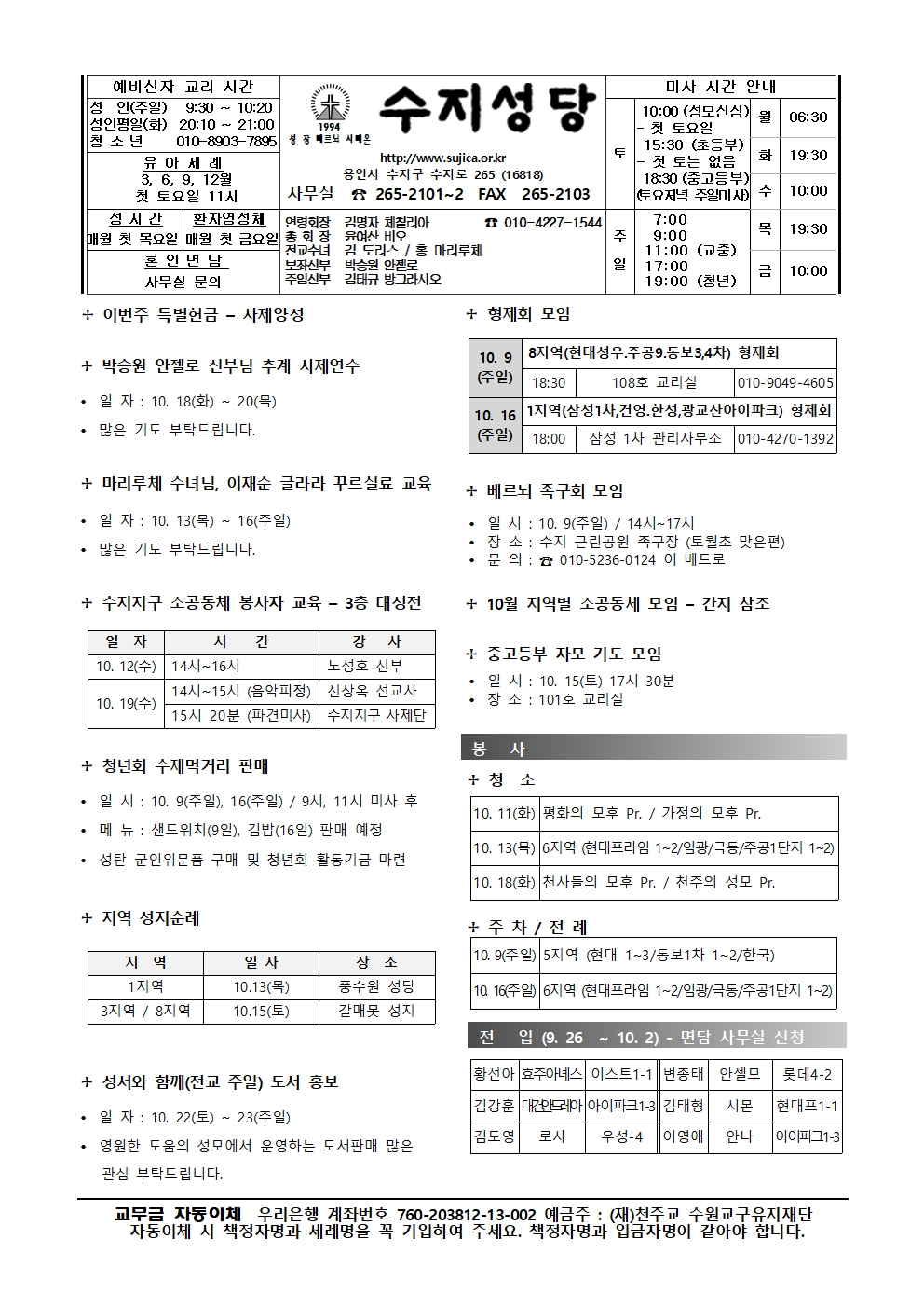 2022.10. 9 – 연중 제28주일