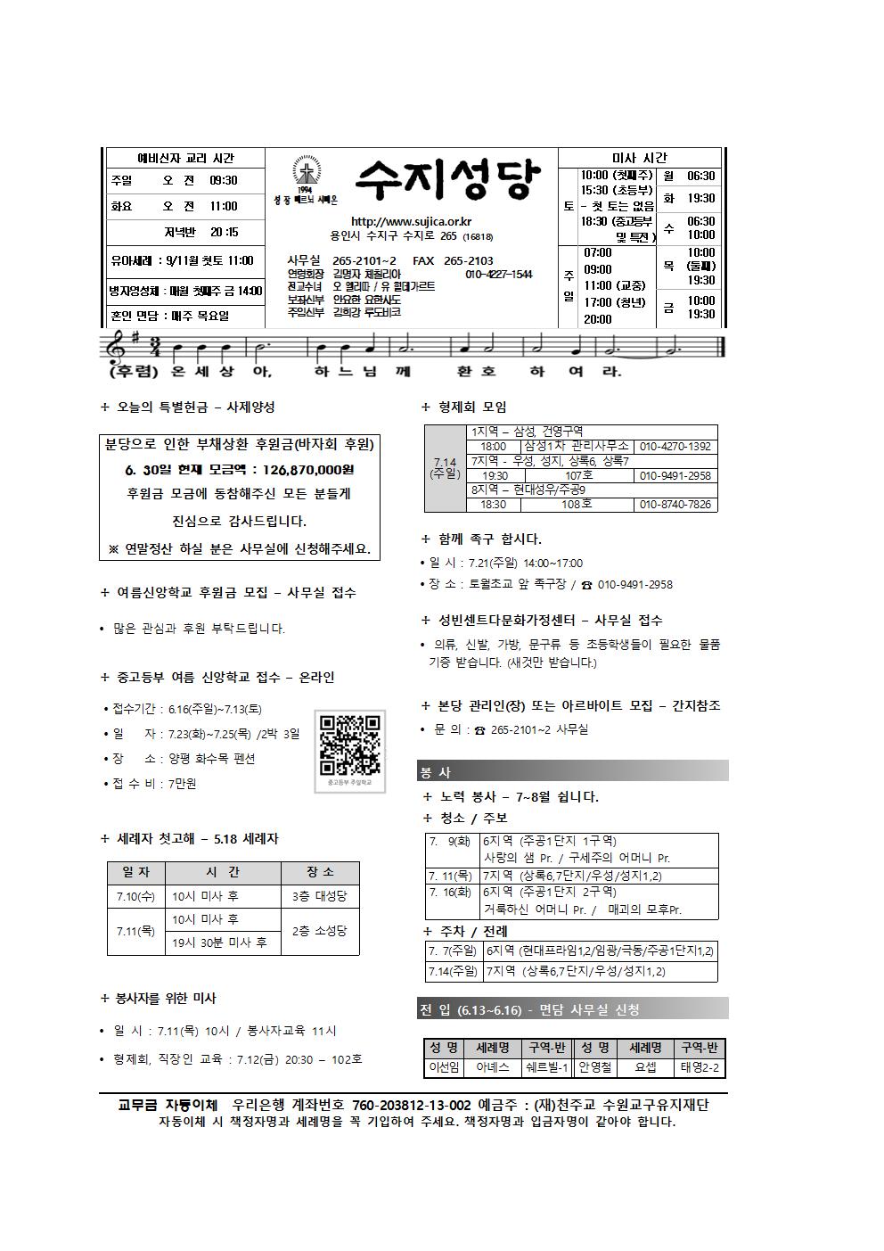 190707 – 연중 제14주일
