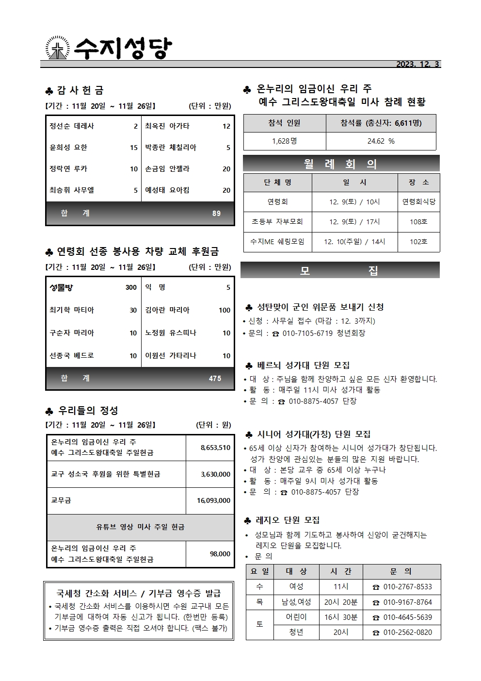 2023. 12. 3 – 대림 제1주일