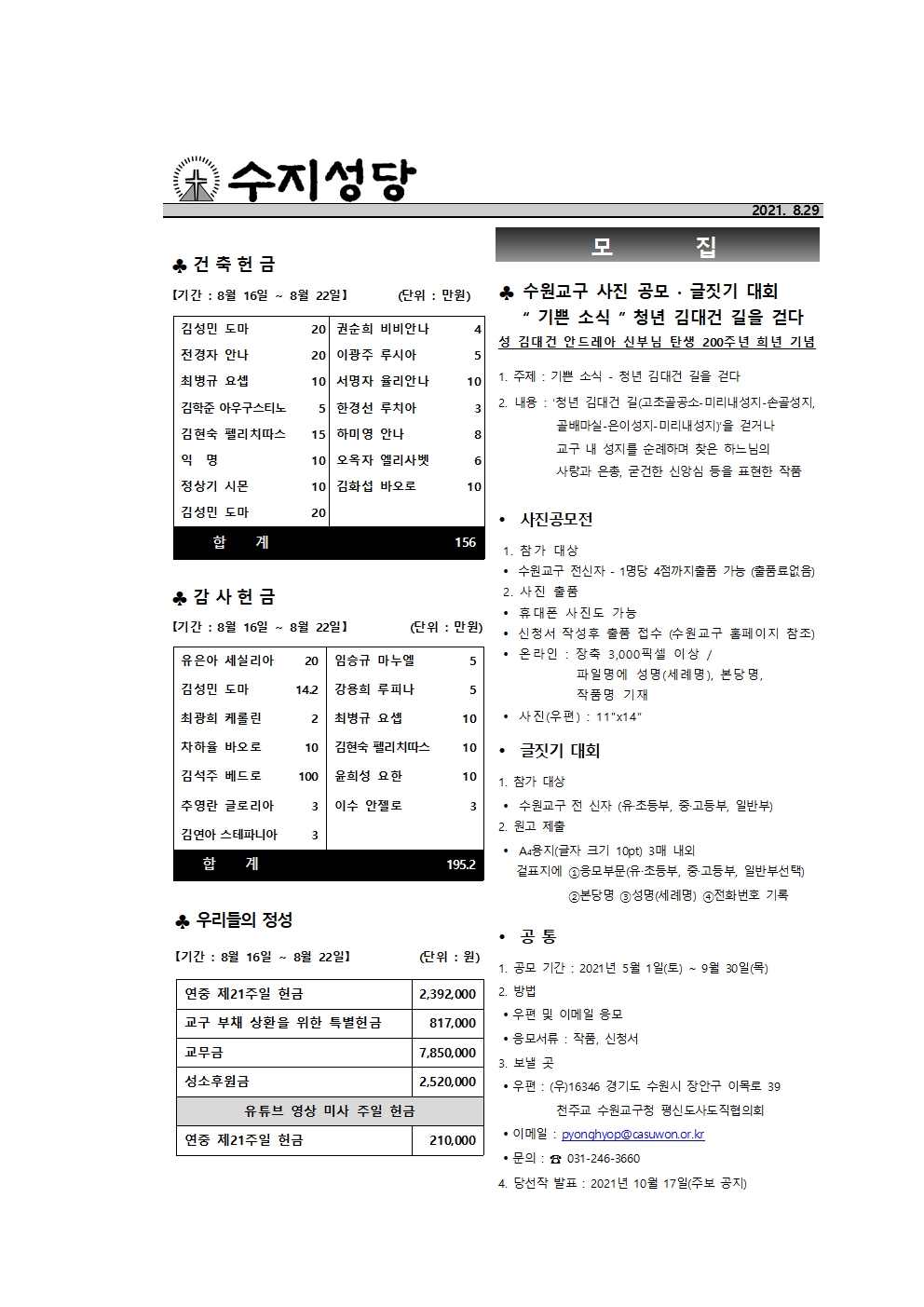 2021.08.29 – 연중 제22주일