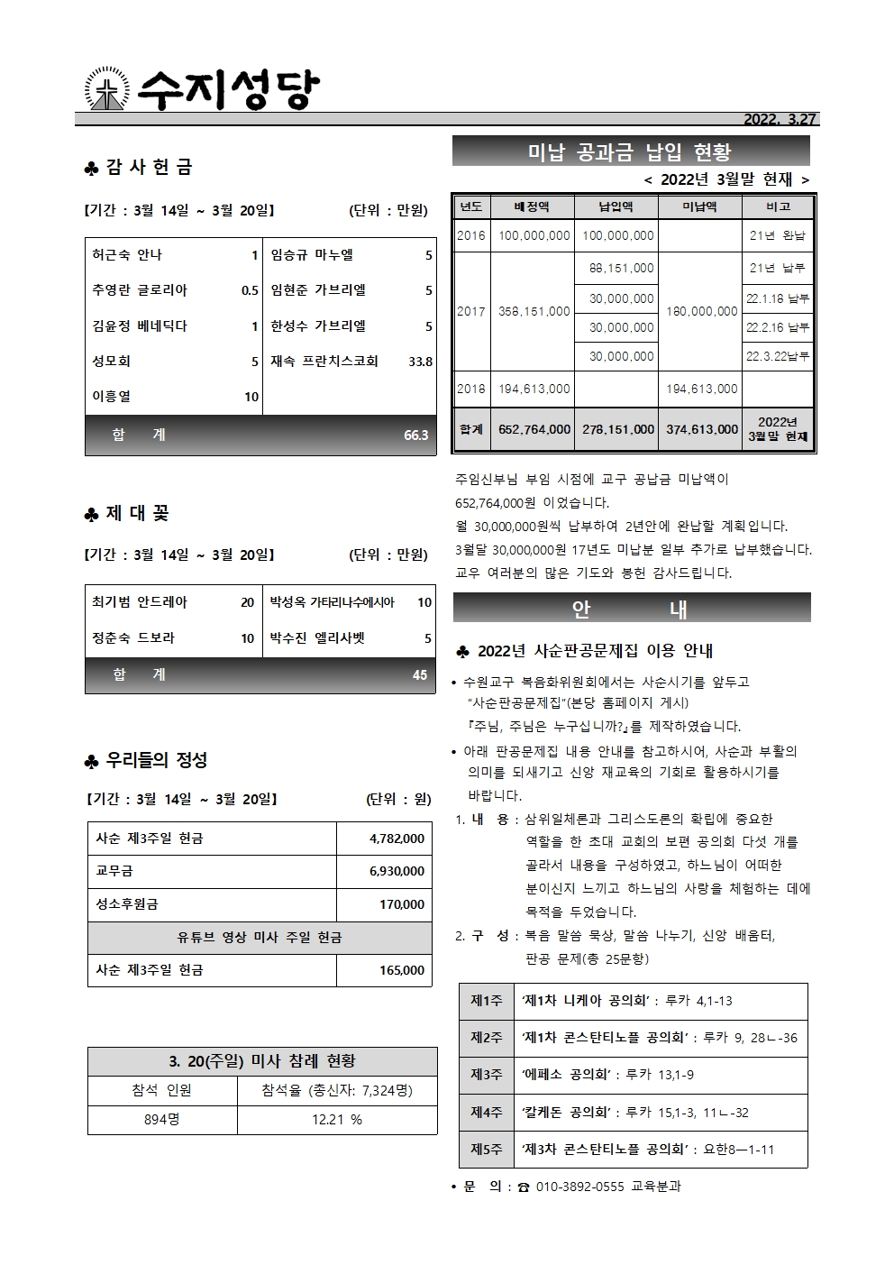2022. 3.27 – 사순 제4주일