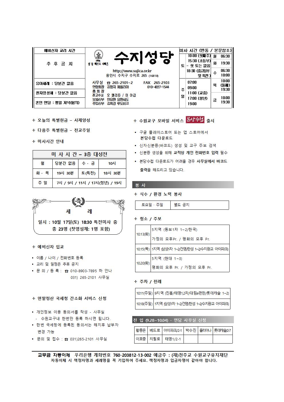 2020.10.11 – 연중 제 28주일