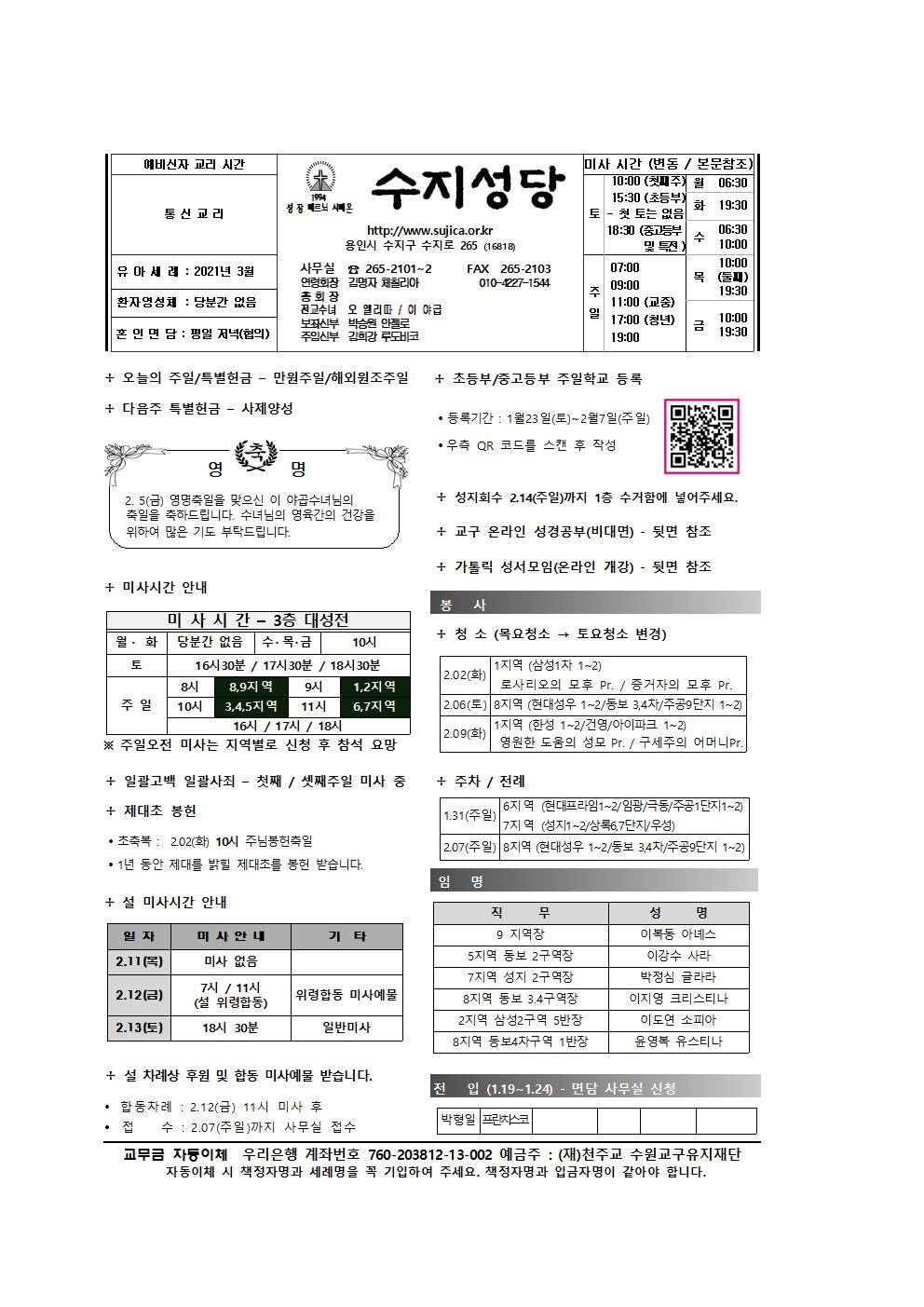 2021.01.31 – 연중 제 4주일