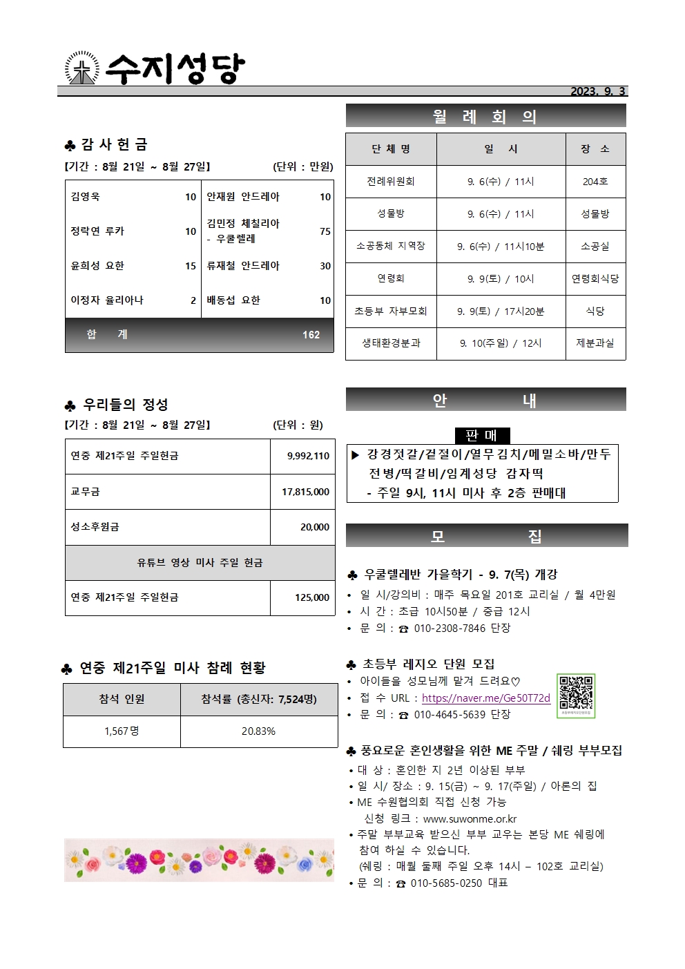 2023. 9. 3 – 연중 제22주일