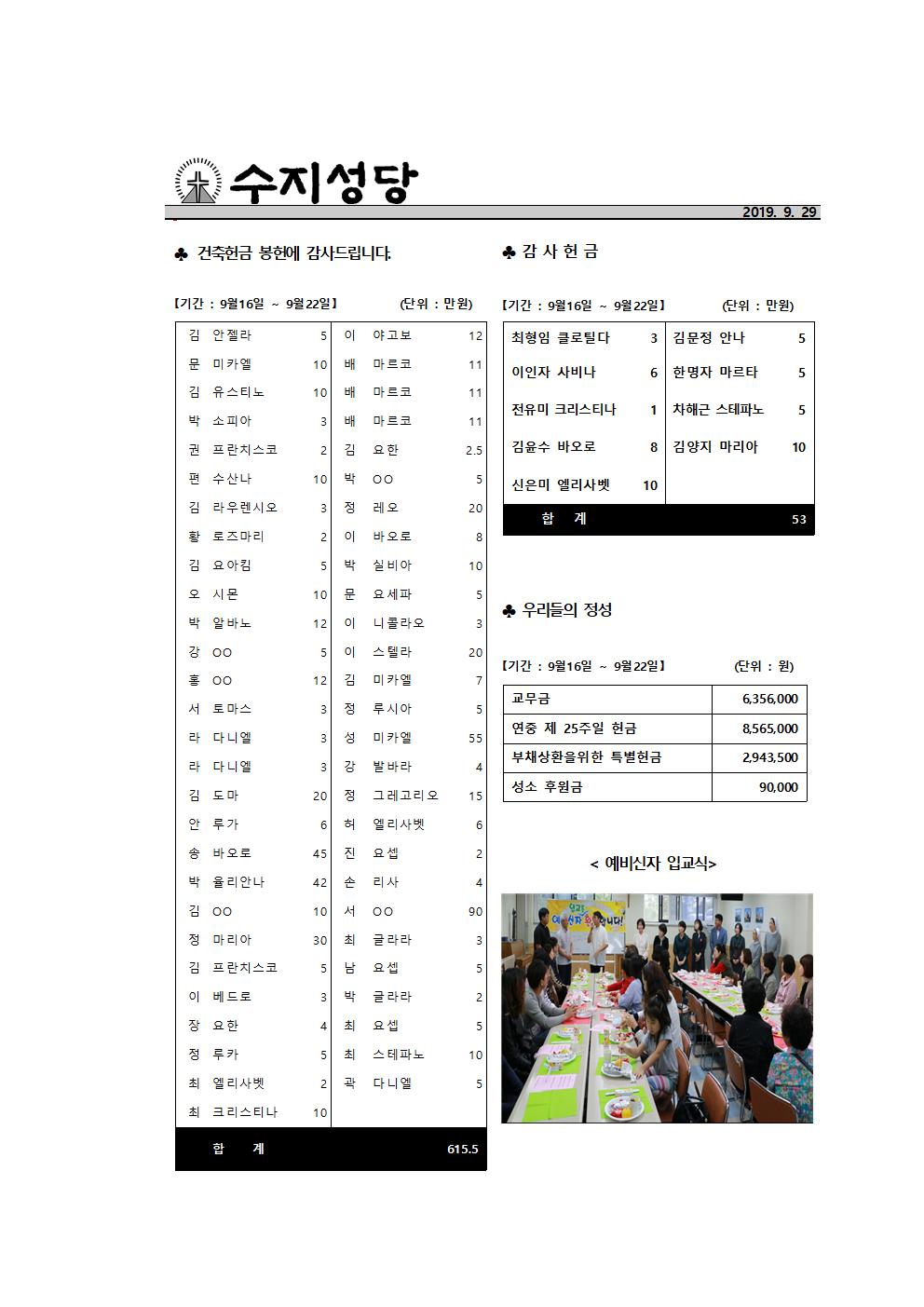 190929 – 연중 제 26주일