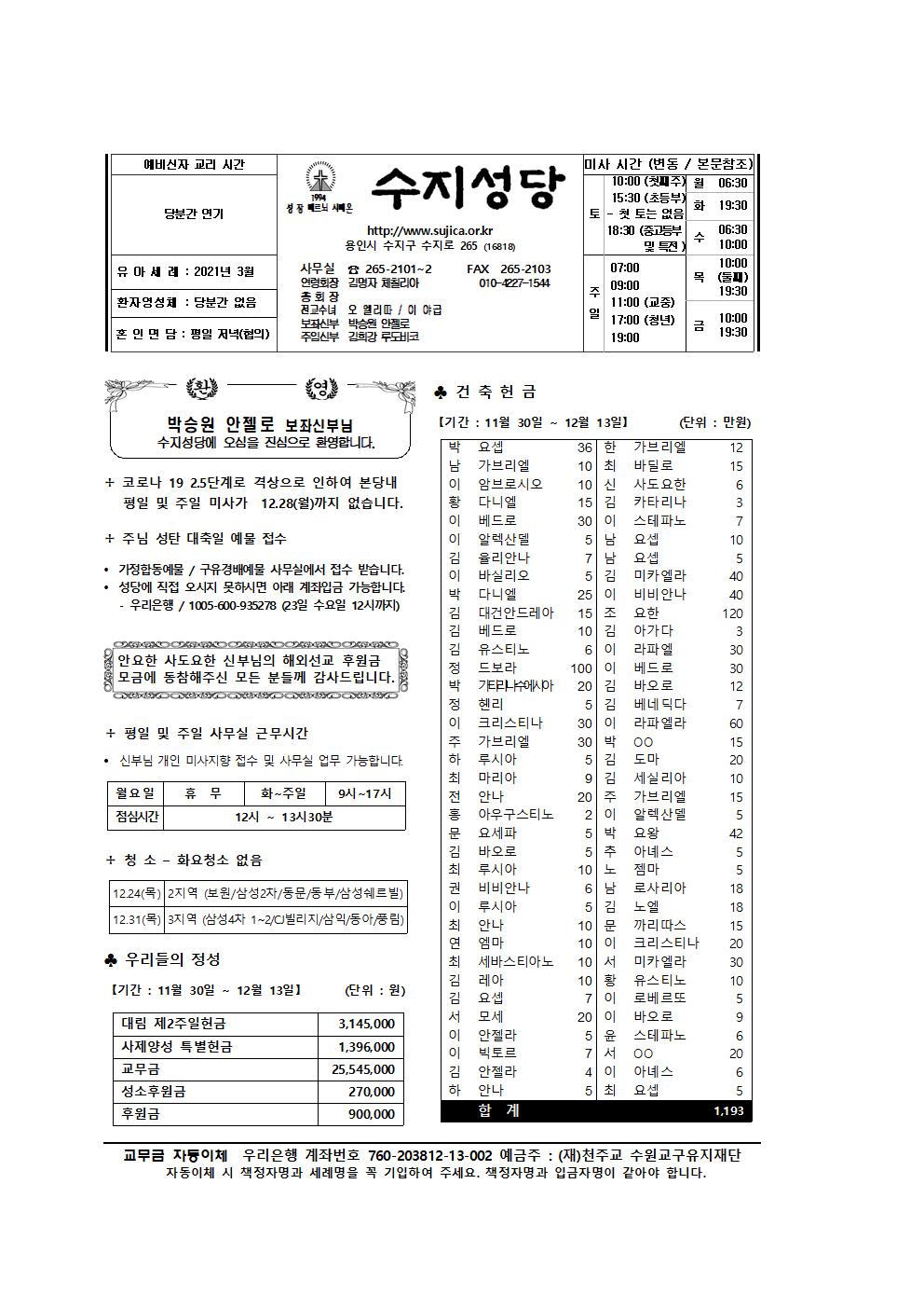 2020.12.20 – 대림 4주일