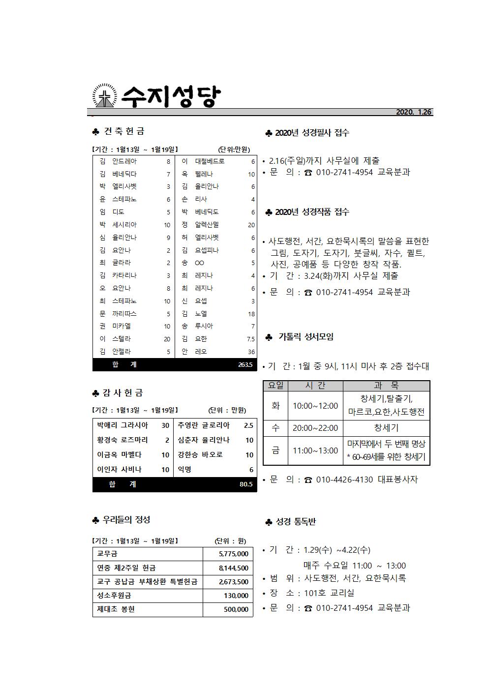 200126 – 연중 제3주일