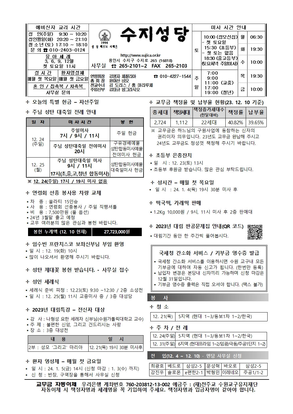 2023.12.17 -대림 제3주일(자선주일)