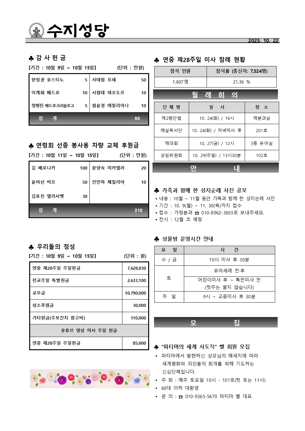 2023. 10. 22 – 연중 제29주일 (민족들의 복음화를 위한 미사)