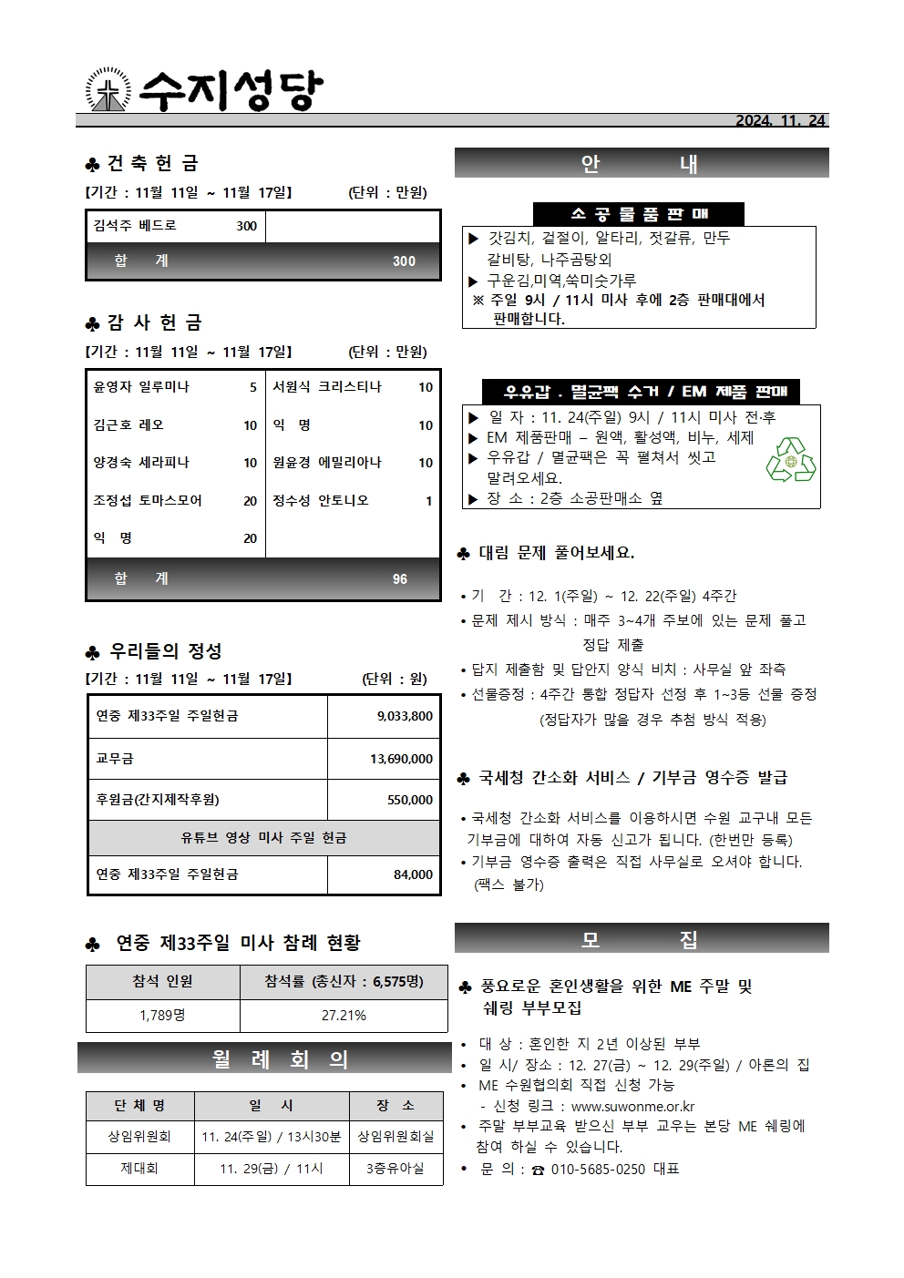 2024. 11. 24 – 온 누리의 임금이신 우리 주 예수 그리스도왕 대축일