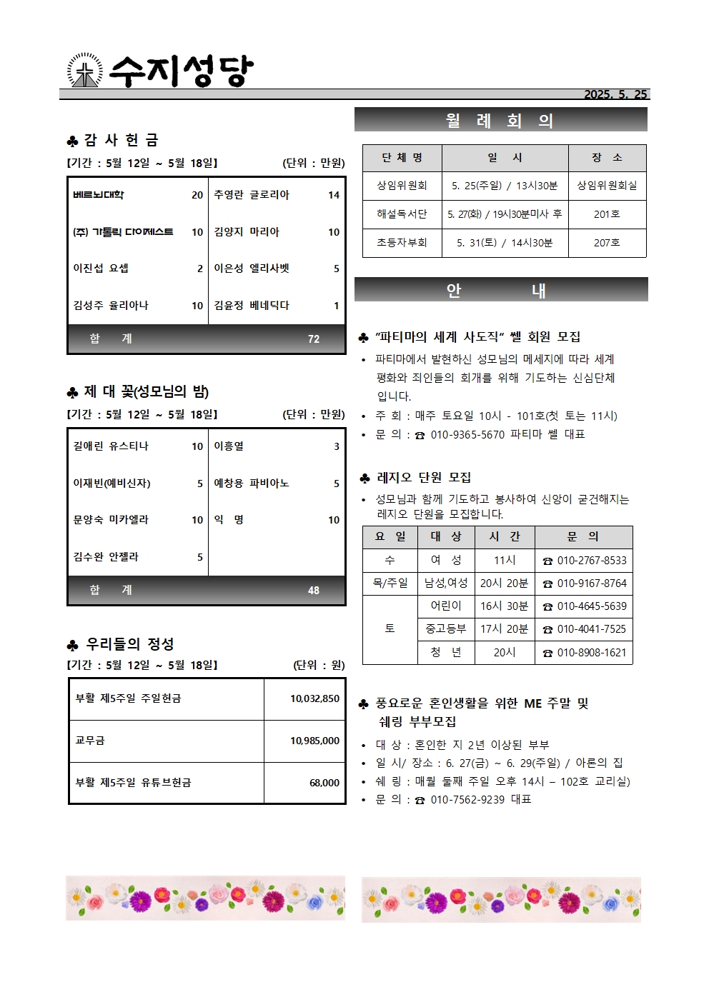 2025. 5. 25 – 부활 제6주일(청소년 주일)