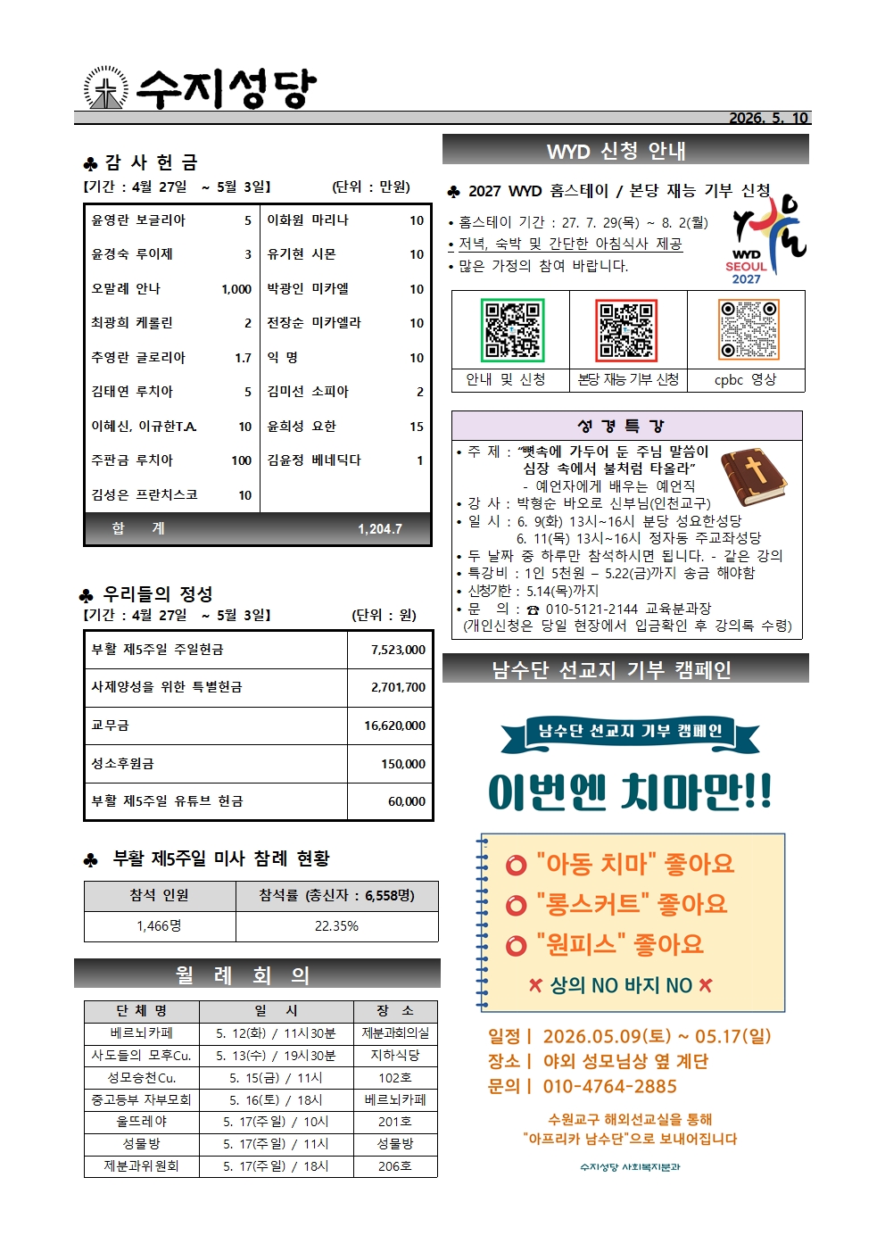 2026. 5. 10. – 부활 제6주일