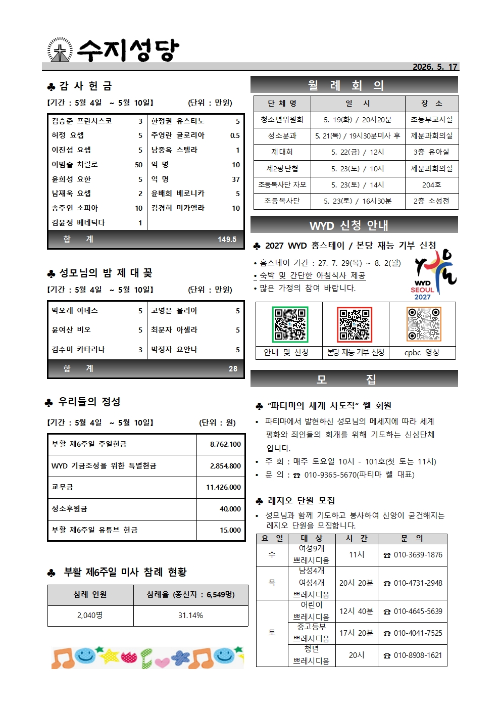 2026. 5. 17. – 주님 승천 대축일(홍보주일)