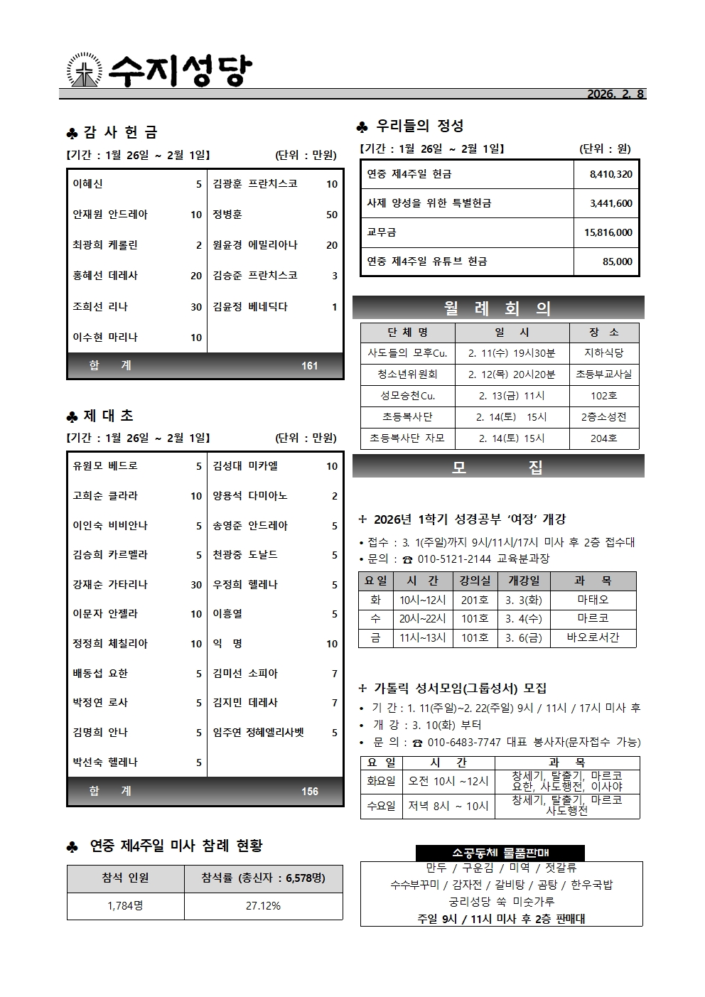 2026. 2. 8 – 연중 제5주일