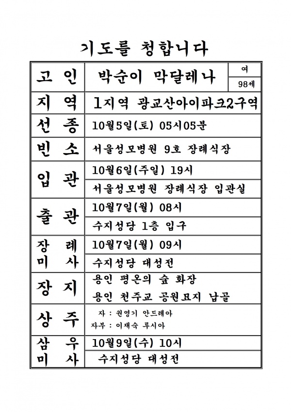 연도공지(박순이 막달레나)